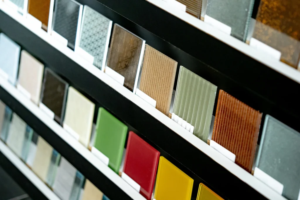 glass tile sample in store